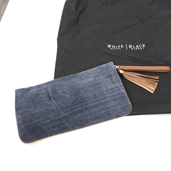 NWOT suede leather wristlet, White House Black Market - Picture 5 of 8